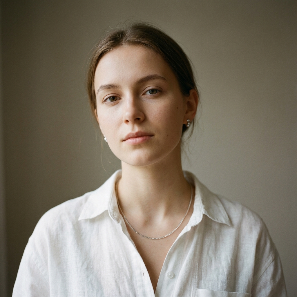 Model wearing silver